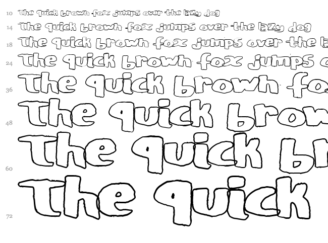 CopyStand font waterfall